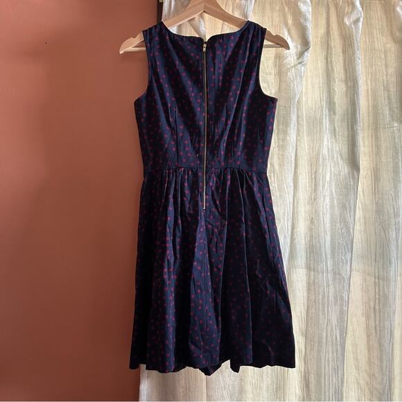 The Limited Polka Dot Sleeveless Skater Mini Dress Short Blue Red NWT Size 0 - Picture 4 of 4